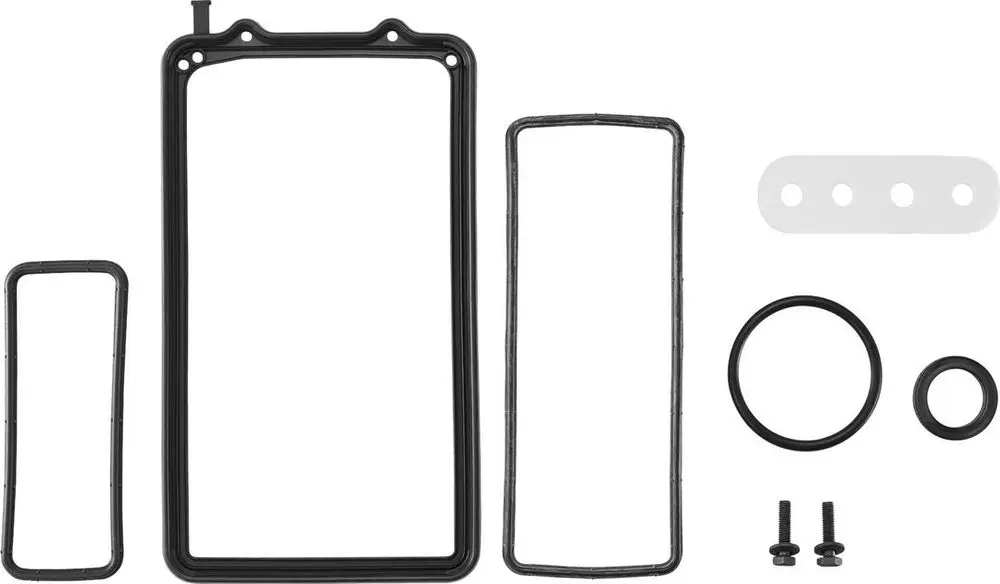 BOSCH Dichtungs-Set bestehend aus mehreren Dichtungen, Ringen und Schrauben, in unterschiedlichen Formen und Größen, auf weißem Hintergrund angeordnet.